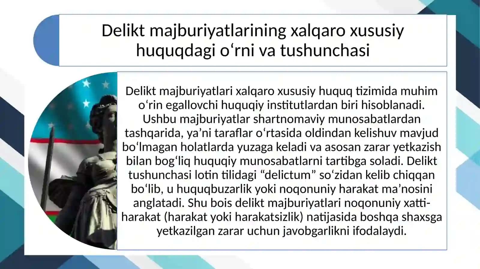 Deliktning kollizion masalalari 2