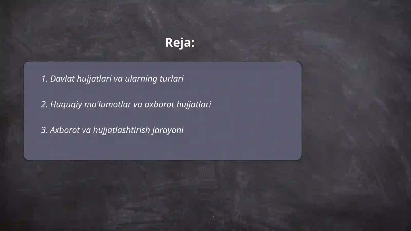Huquqiy ma'lumotlar va axborot hujjatlari 2