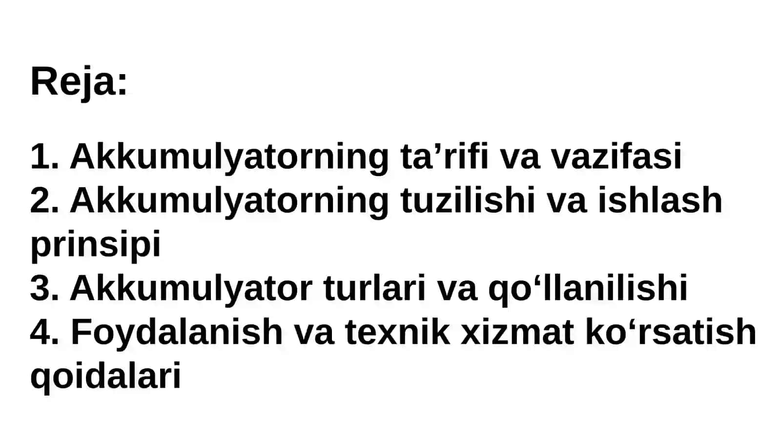 Akkumulyator haqida tushuncha 2