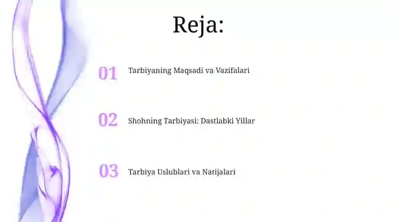 Shahsning Tarbiyasi 2