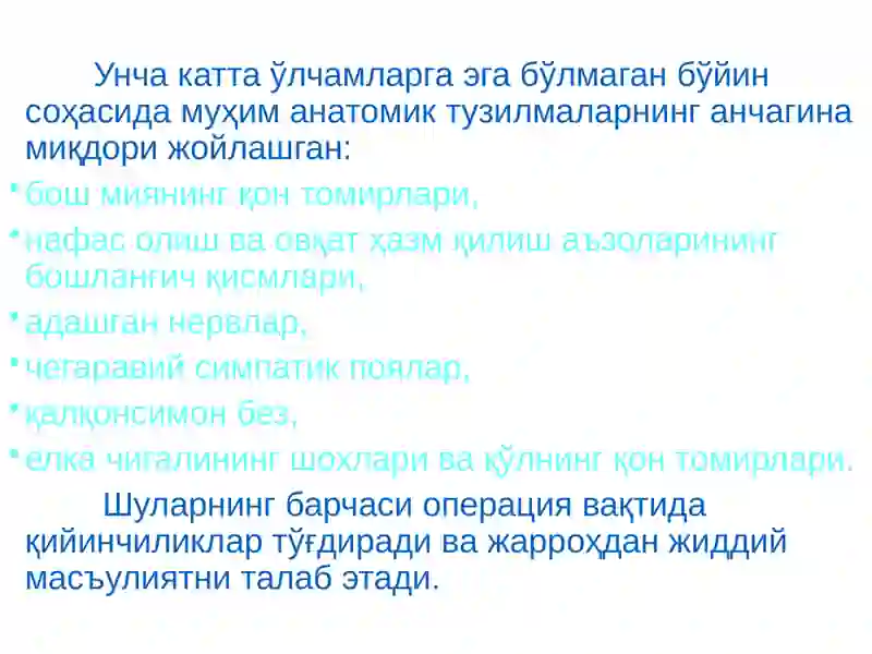 Бўйинсоҳасининг клиник анатомияси 2