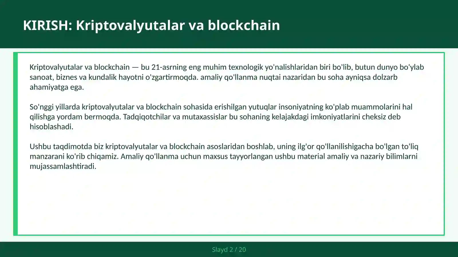 Bitcoin, Ethereum va DeFi 2
