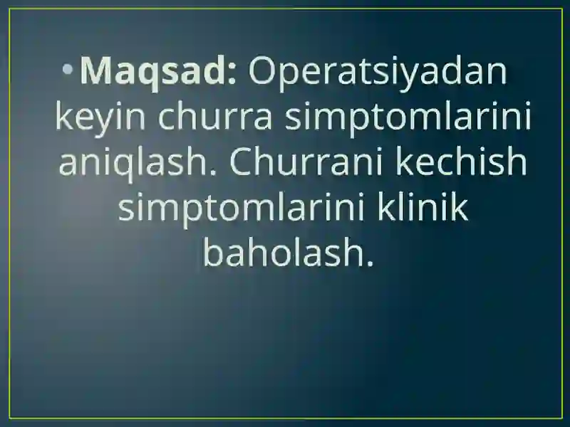 Churra simptomlarini aniqlash 2