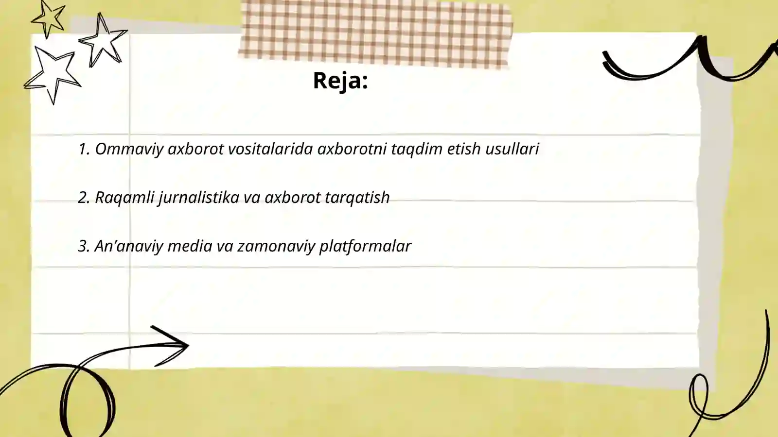 Media makonida axborotni taqdim etish 2