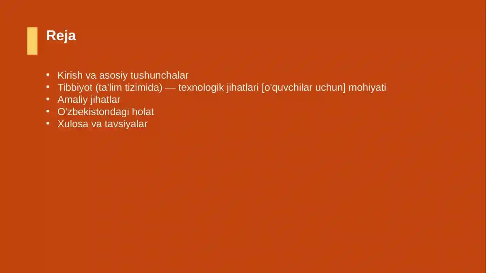 Tibbiyot (ta'lim tizimida) — texnologik jihatlari [o'quvchilar uchun] 2