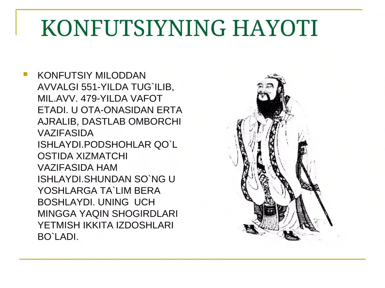 KONFUTSIYNING HAYOTI 2
