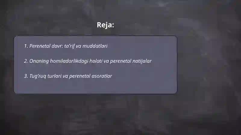 Perenetal davr 2
