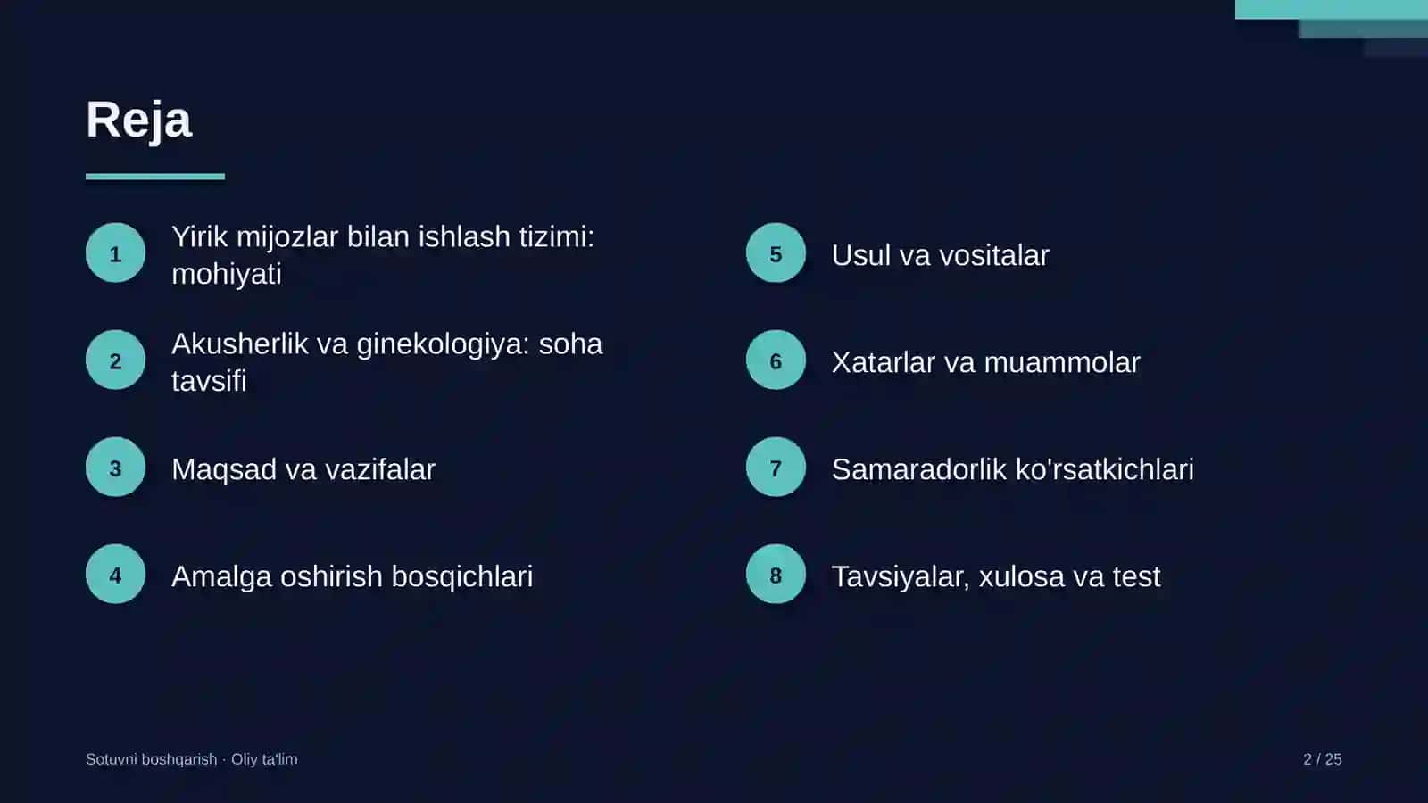 akusherlik va ginekologiyada yirik mijozlar bilan ishlash tizimi 2633 2