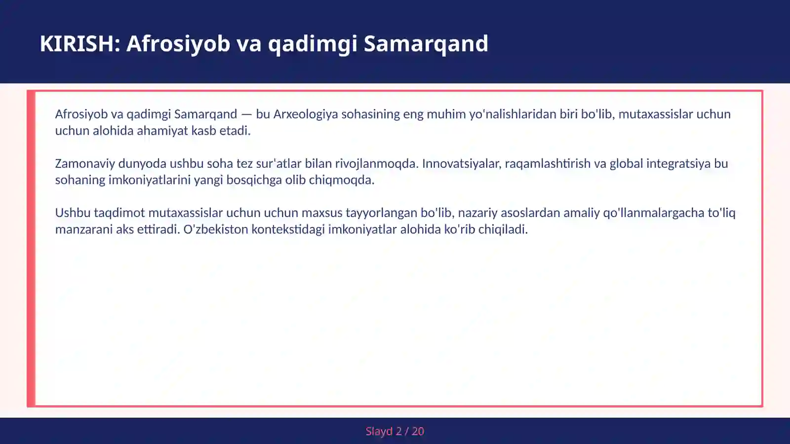 Afrosiyob va qadimgi Samarqand 2
