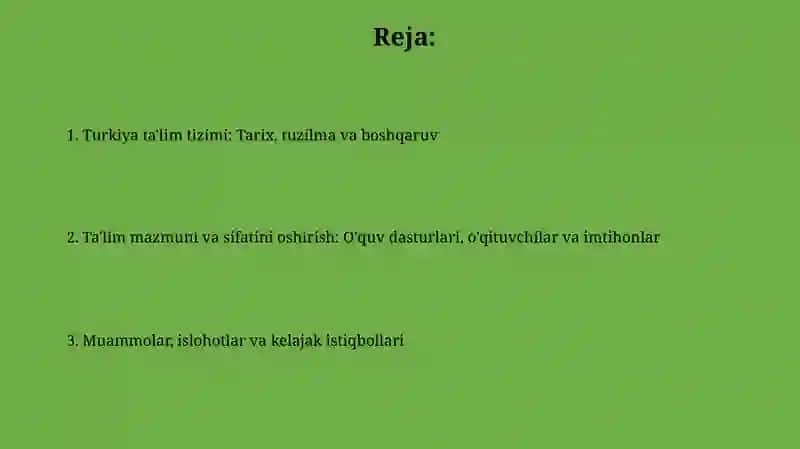 Turkiya ta'lim tizimi 2