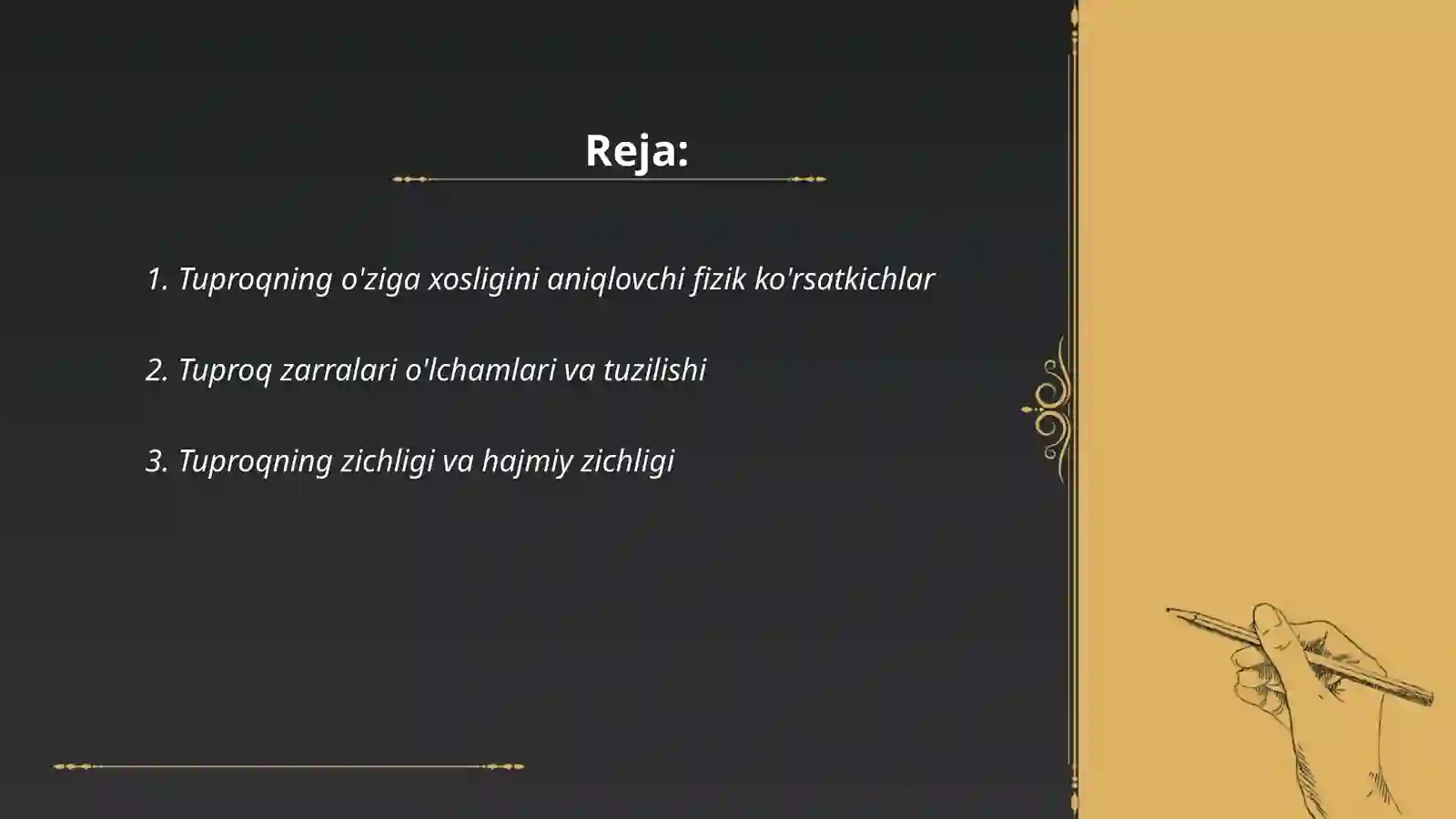 Tuproqning fizik va mexanik xossalari 2