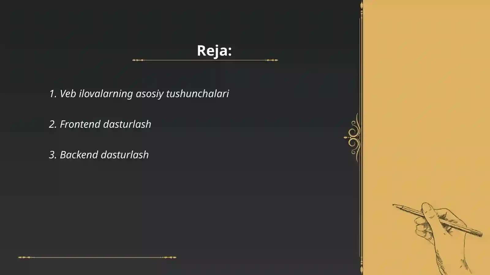 Veb ilovalarning asosiy tushunchalari 2
