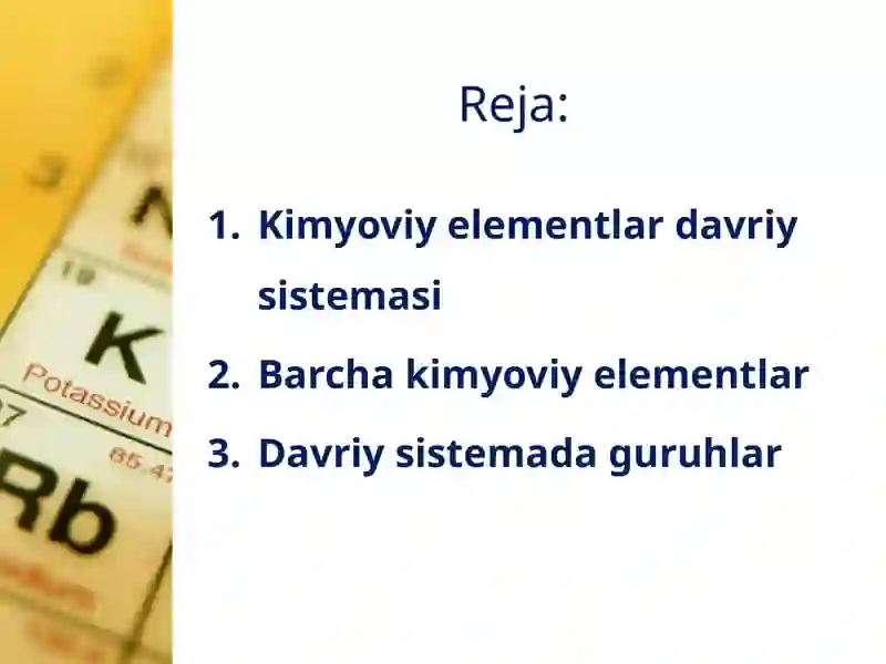 Kimyoviy elementlar davriy sistemasi 2