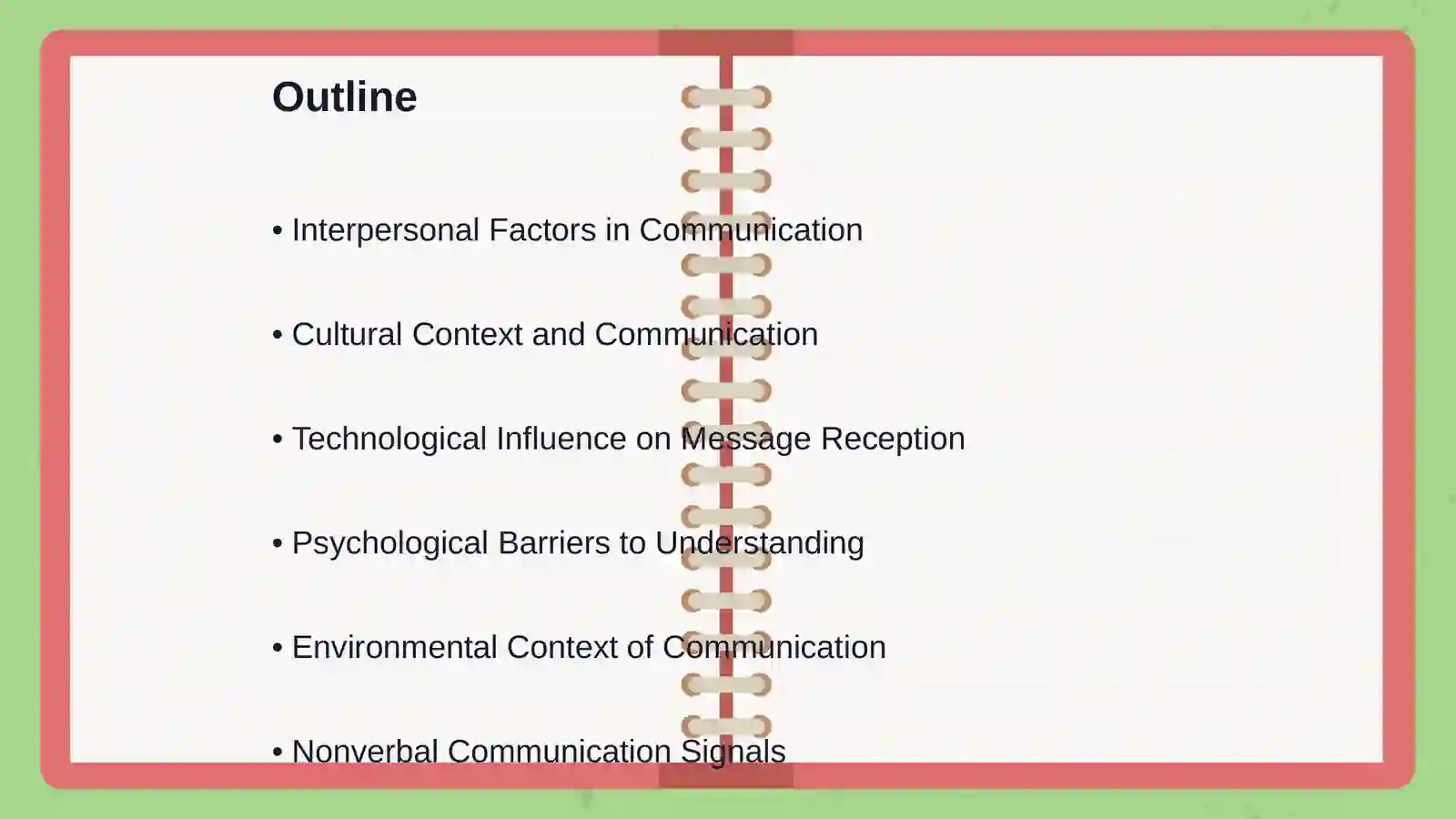 Factors affecting how communication is received 2