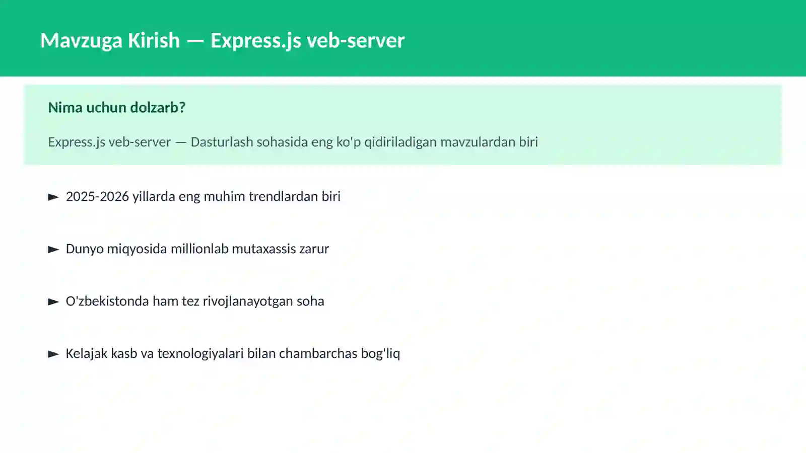 Express.js veb-server 2