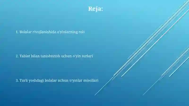 Tabiat bilan tanishishning o’yin turlari va ularning bola rivojlanishidagi ro’li 2