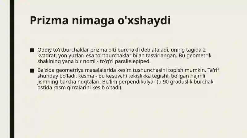 Prizmaning hajmi 2