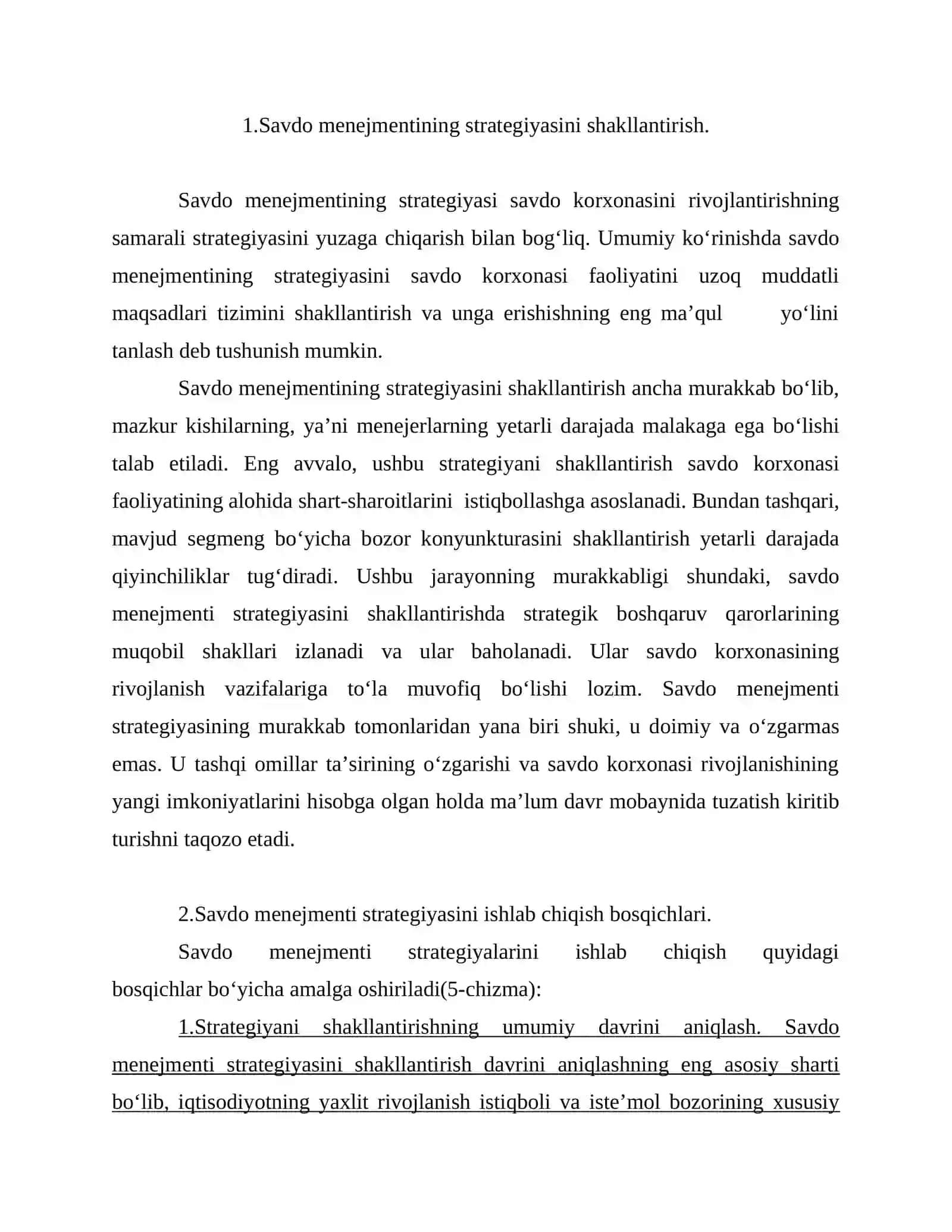 Savdo menejmentining strategiyasi 2
