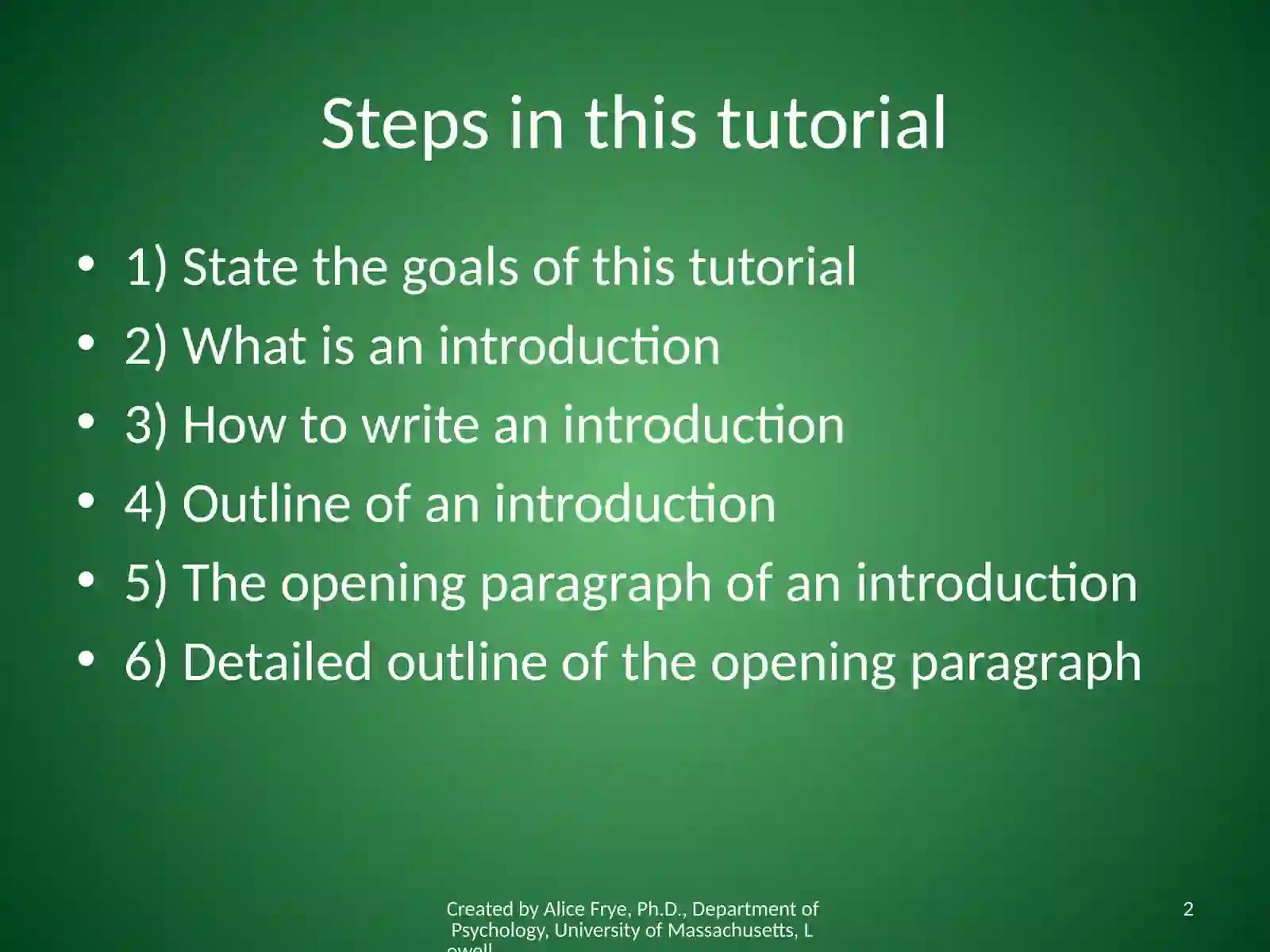 How to Write an Introduction 2