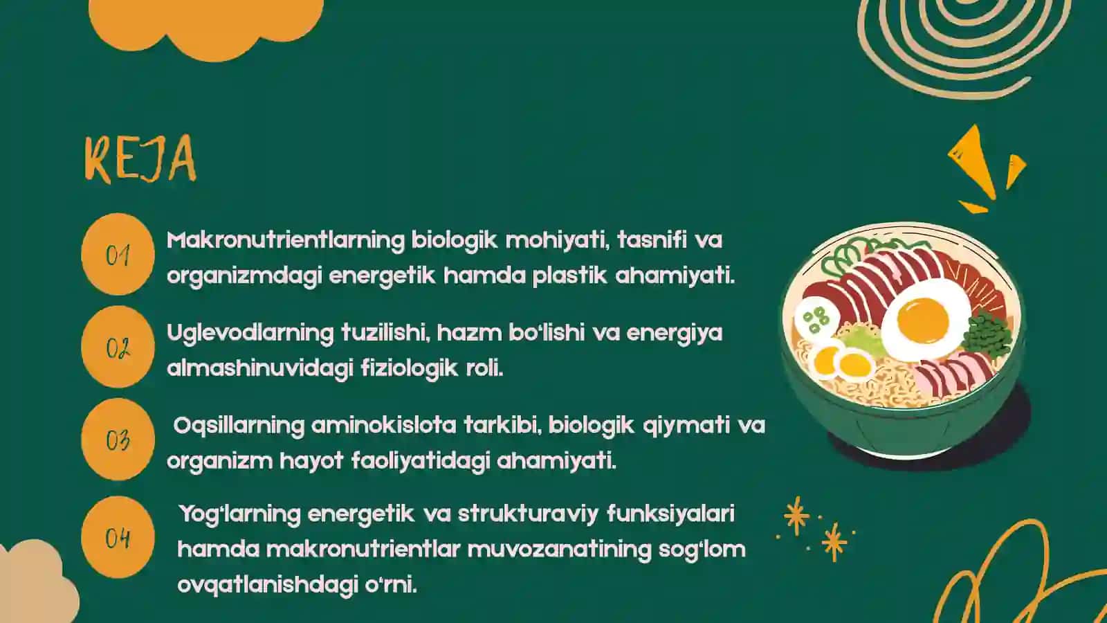 MAKRONUTRIENTLAR VA ULARNING SOG‘LOM OVQATLANISHDAGI ASOSIY O‘RNI 2