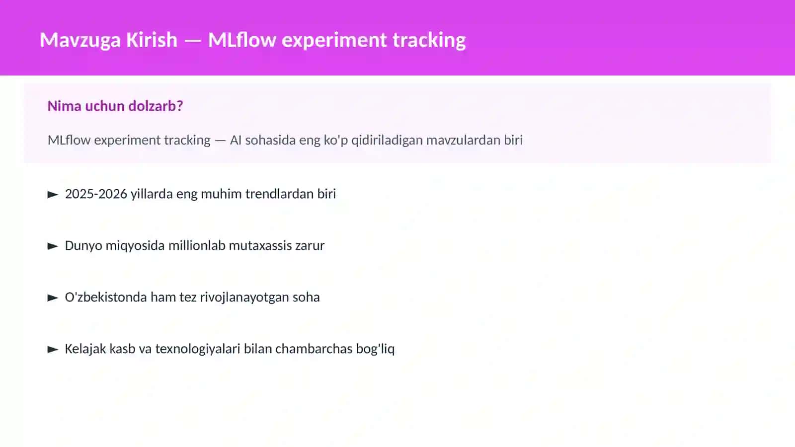 MLflow experiment tracking 2