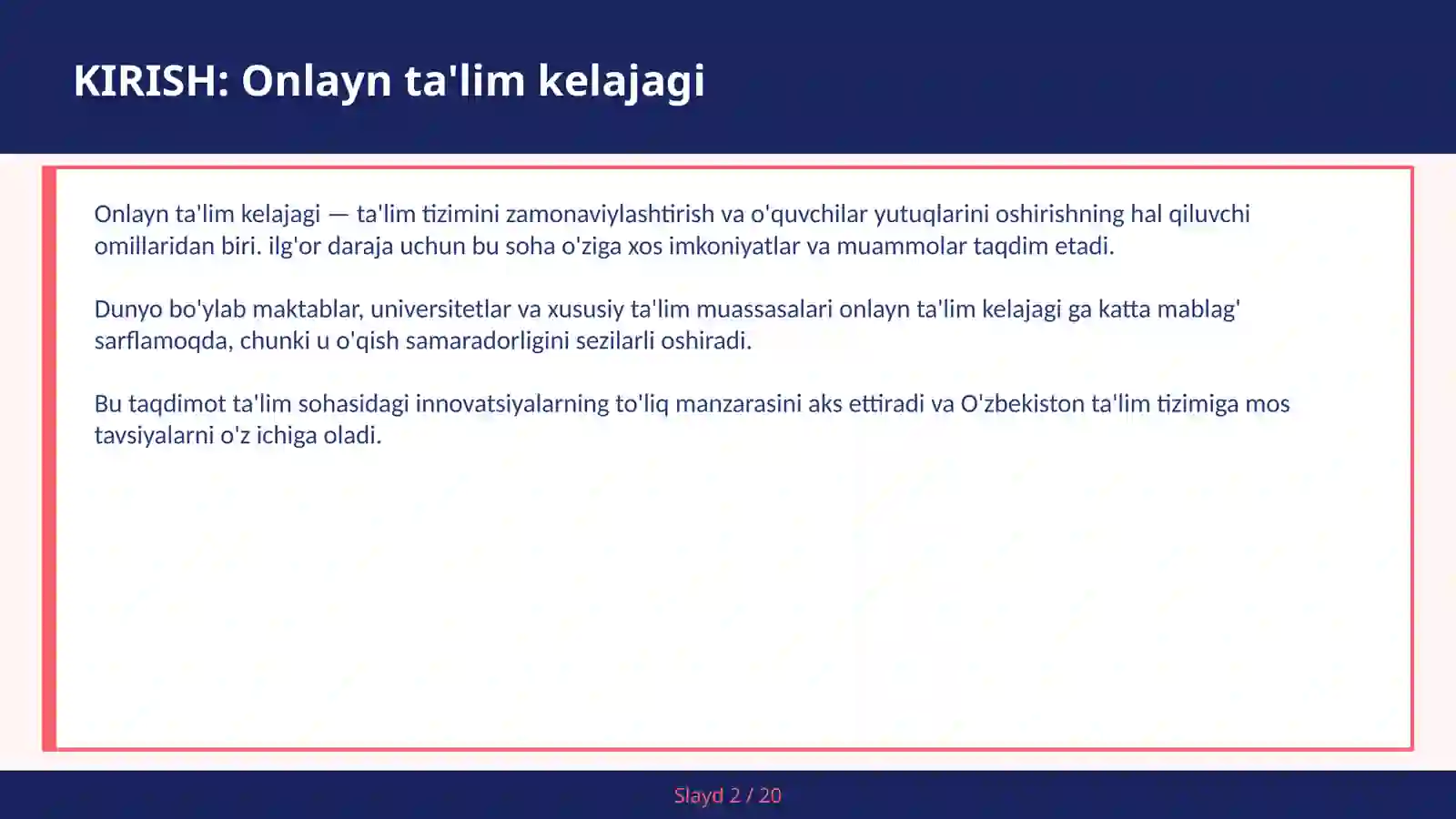 Onlayn ta'lim kelajagi 2
