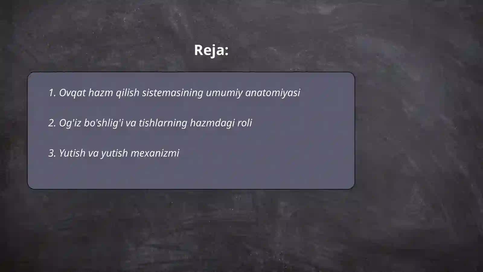 Ovqat hazm qilish sistemasi 2