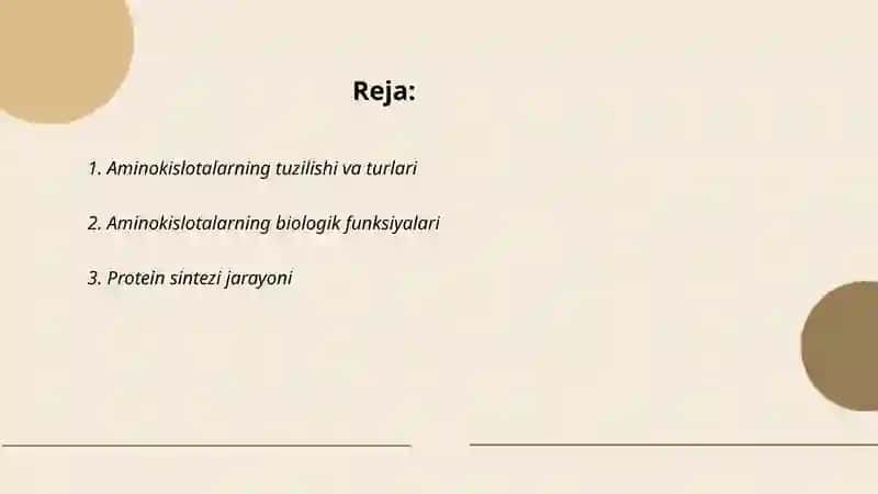Aminokislota, nukleotid va ularning metabolizmi bilan bogʻliq molekulalar 2