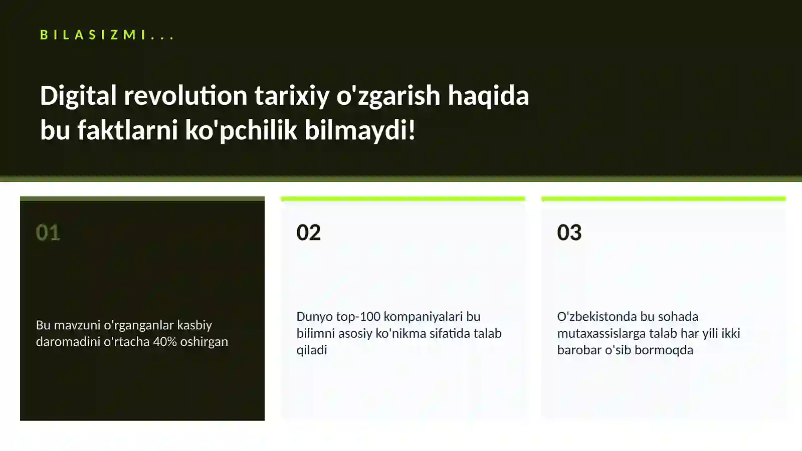 Digital revolution tarixiy o'zgarish 2