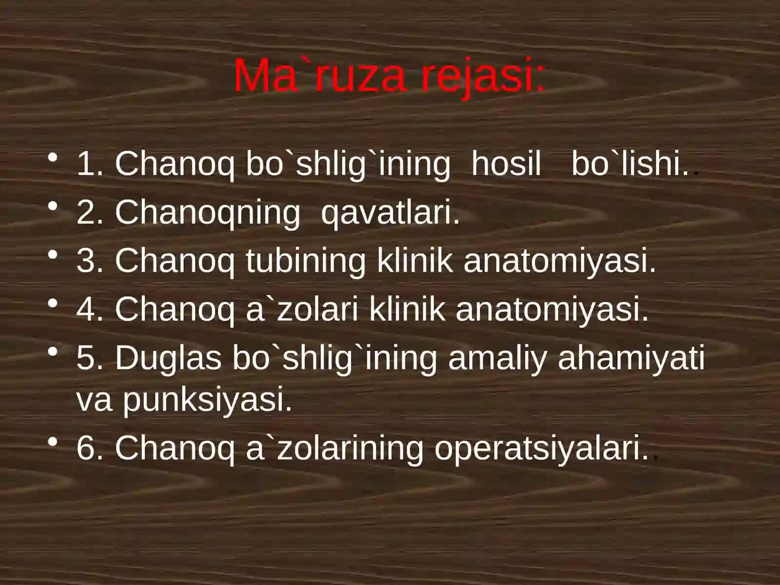 Chanoq sohasining klinik anatomiyasai 2