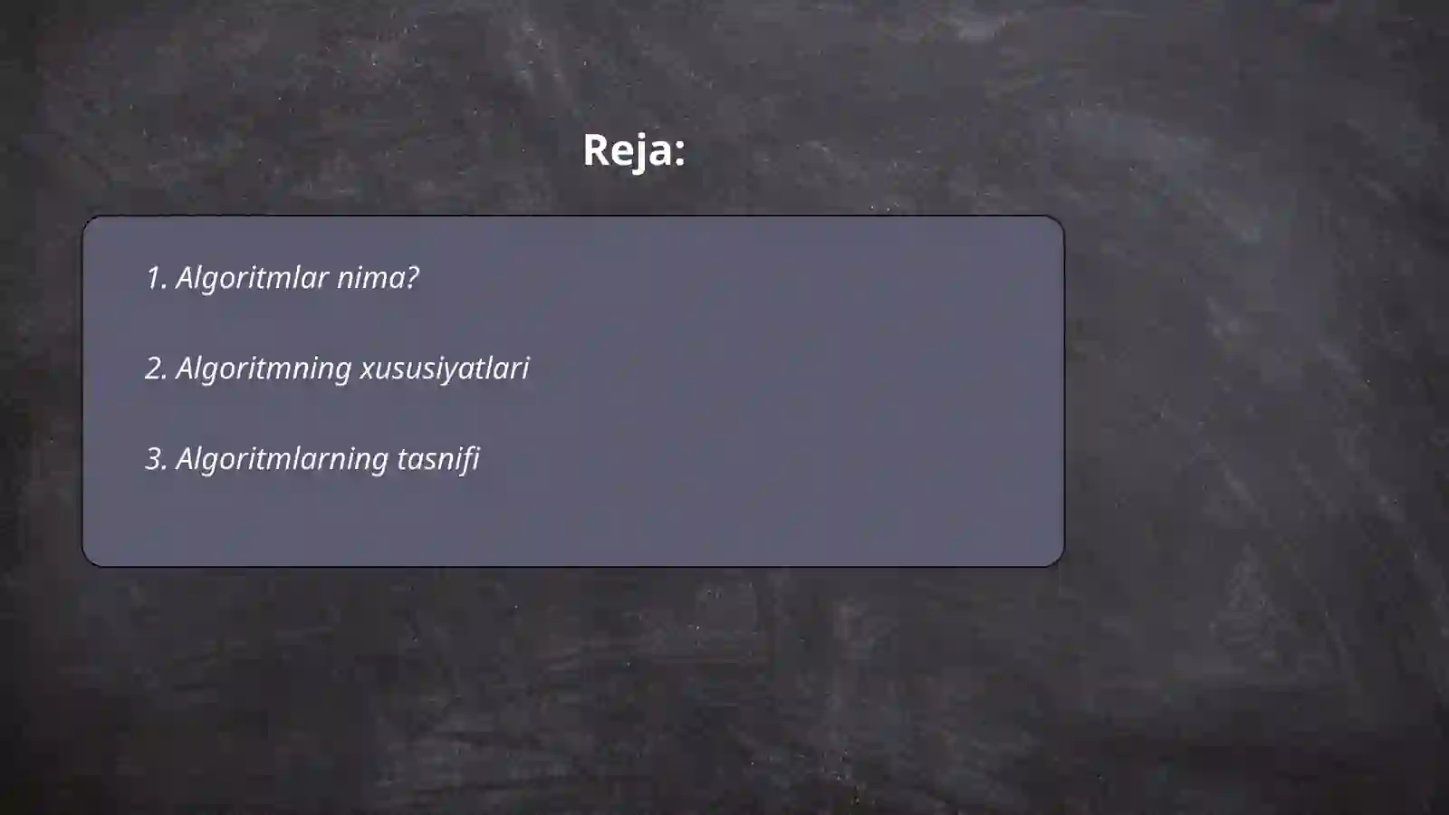 Algoritim uning turlari va uni yaratish 2