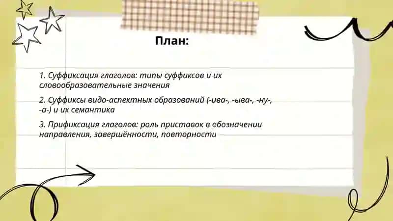 Словообразование глаголов и их словообразовательные значения 2