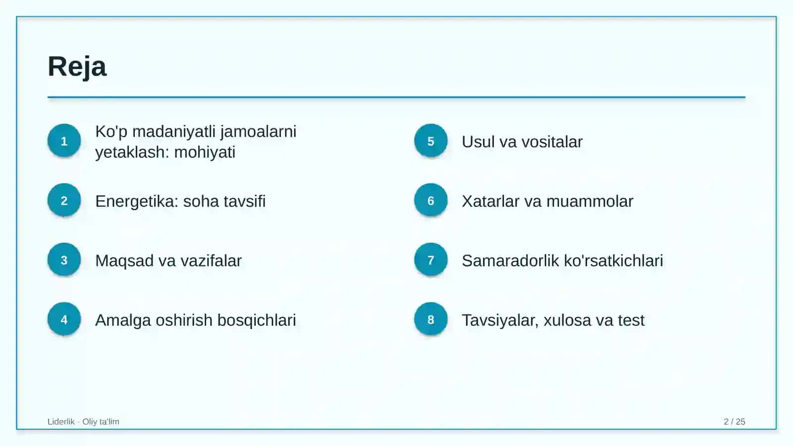 Energetikada ko'p madaniyatli jamoalarni yetaklash 2