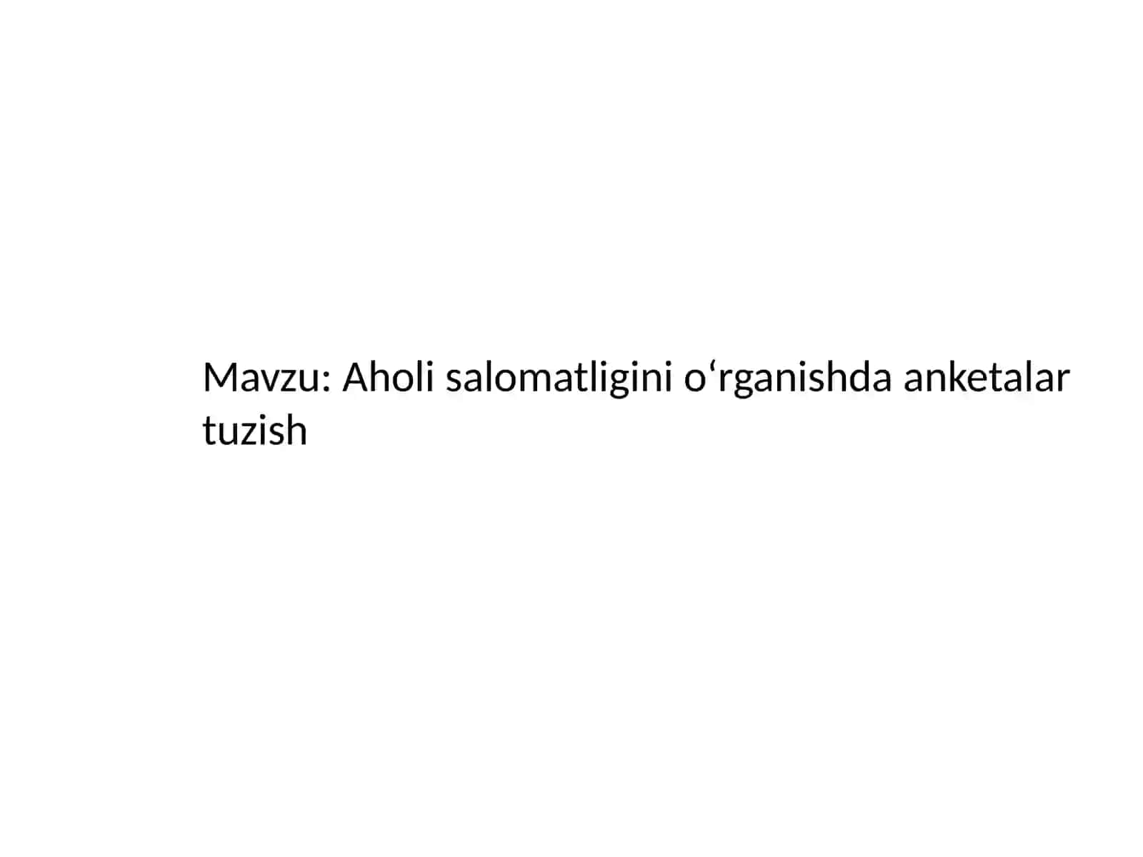 Anketa tuzilishi 2