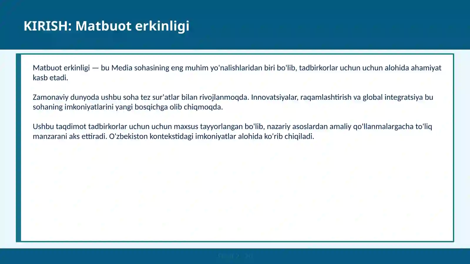 MATBUOT ERKINLIGI 2