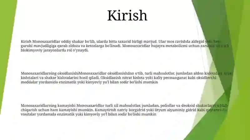 Monosaxaridlar Oksidlanishi Va Qaytarish 2