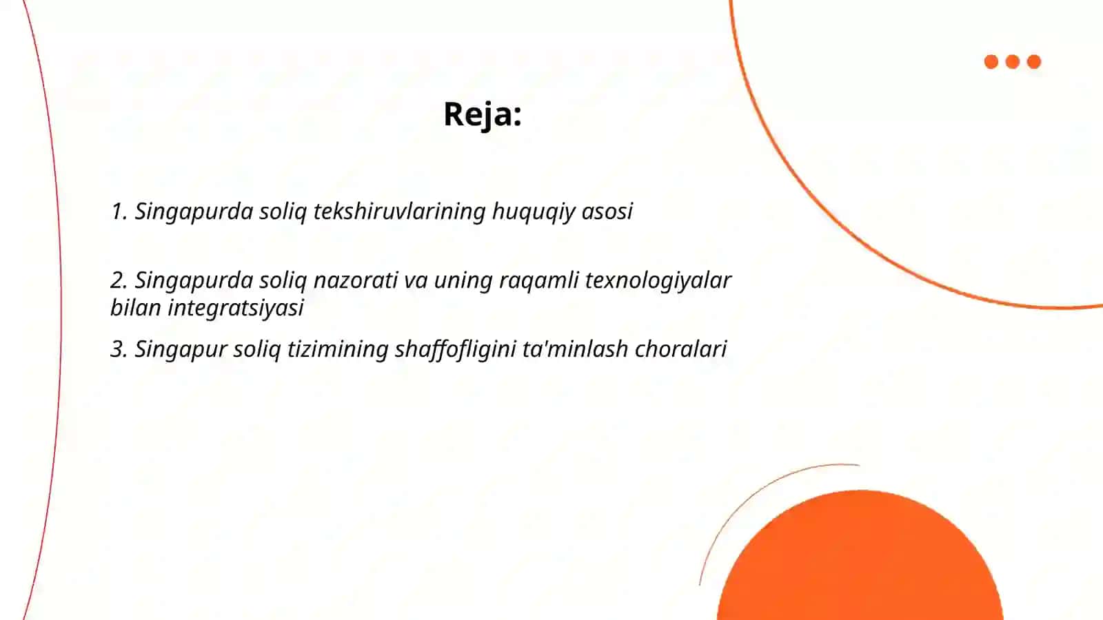 Xorijiy mamlakatlarda soliq tekshiruvlari. Singapur Irlandiya tajribasi 2