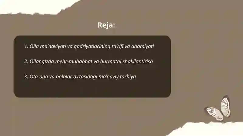 Oila ma'naviyati va qadriyatlari 2