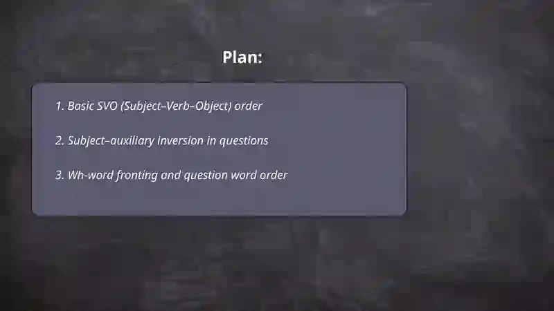 Word order 2