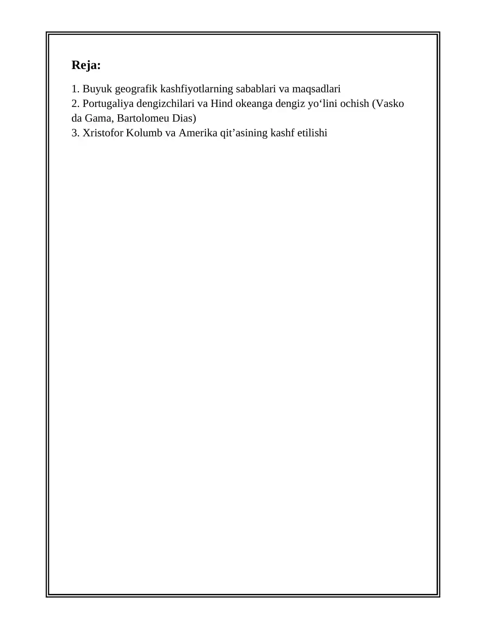 BUYUK GEOGRAFIK KASHFIYOTLAR 2