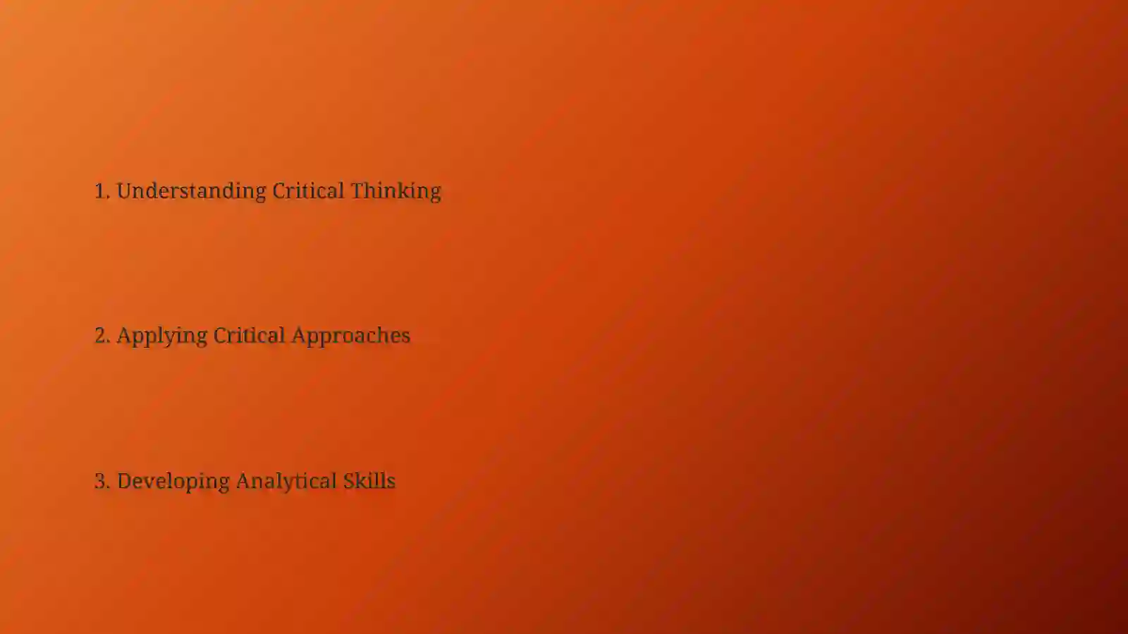 Developing critical approaches 2