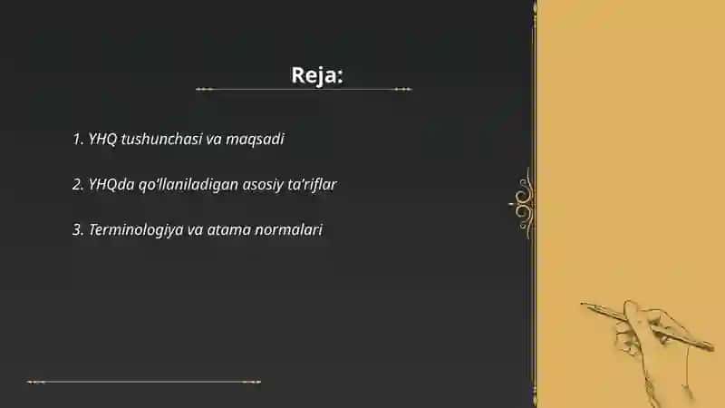 YHQda Qo'llaniladigan Asosiy Tushuncha va Atamalar 2