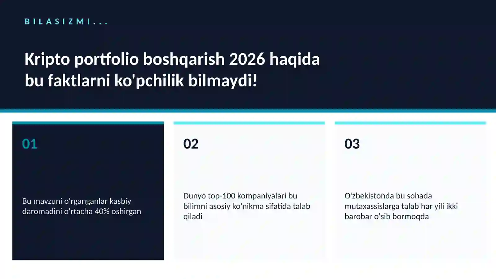 Kripto portfolio boshqarish 2026 2