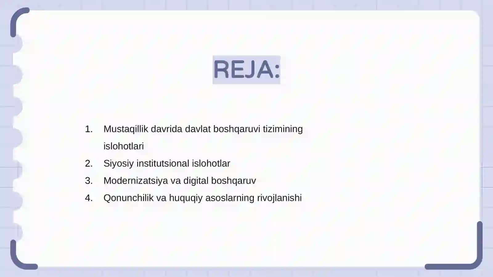 Mustaqillik yillarida davlat boshqaruvi tizimida amalga oshirilgan islohotlar 2