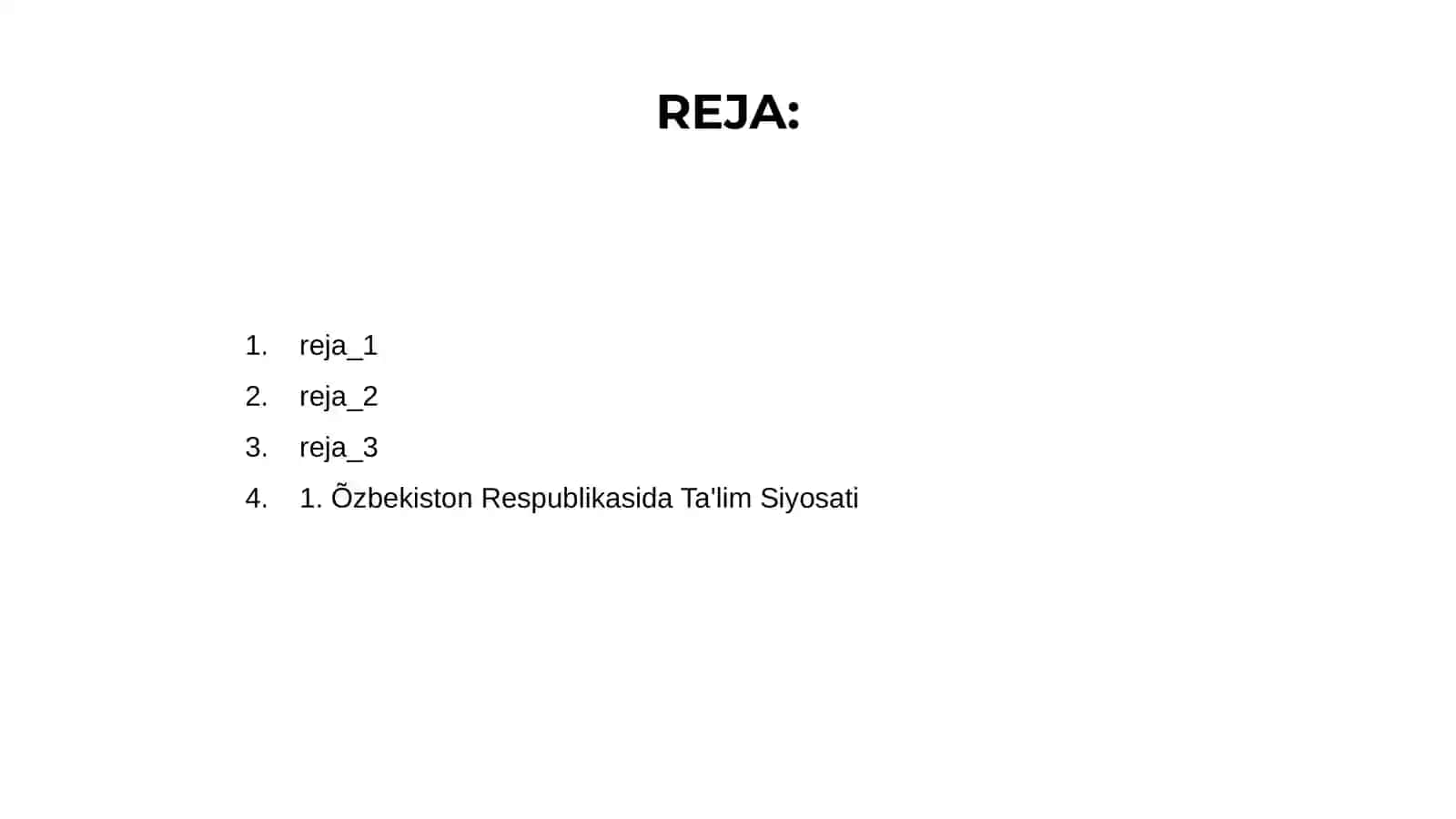 Õzbekiston Respublikasida Ta'lim Siyosati 2
