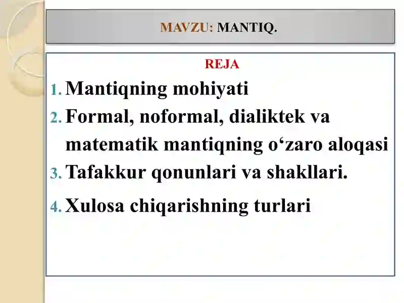 Mantiq falsafasi 2