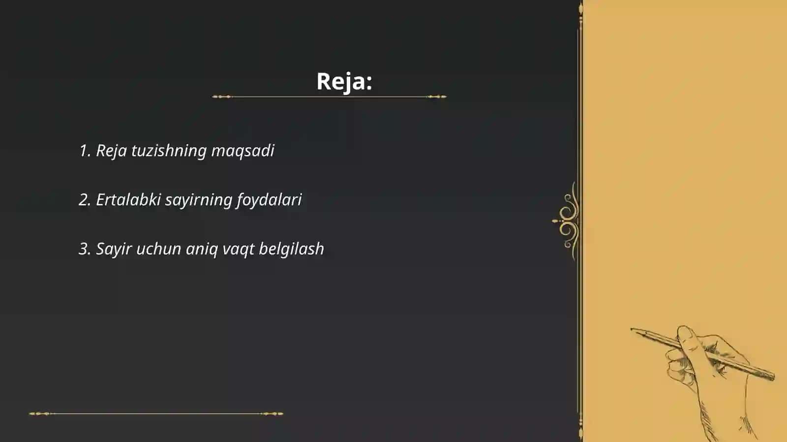 Ertalabki sayirni rejalashtirish plan konspektini tuzish 2