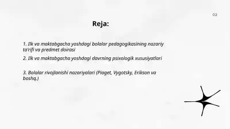 Ilk va maktabgacha yoshdagi bolalar pedagogikasi fanining nazariy asoslari 2