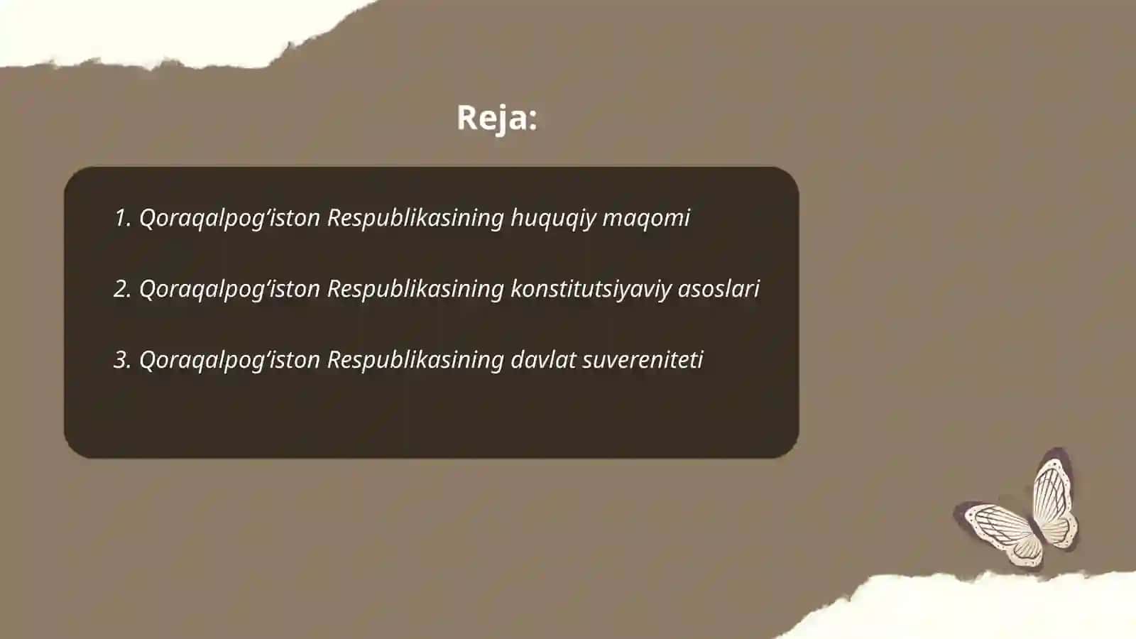 Qoraqalpogʻiston Respublikasi konstitutsiyasi va davlat tuzilishi 2