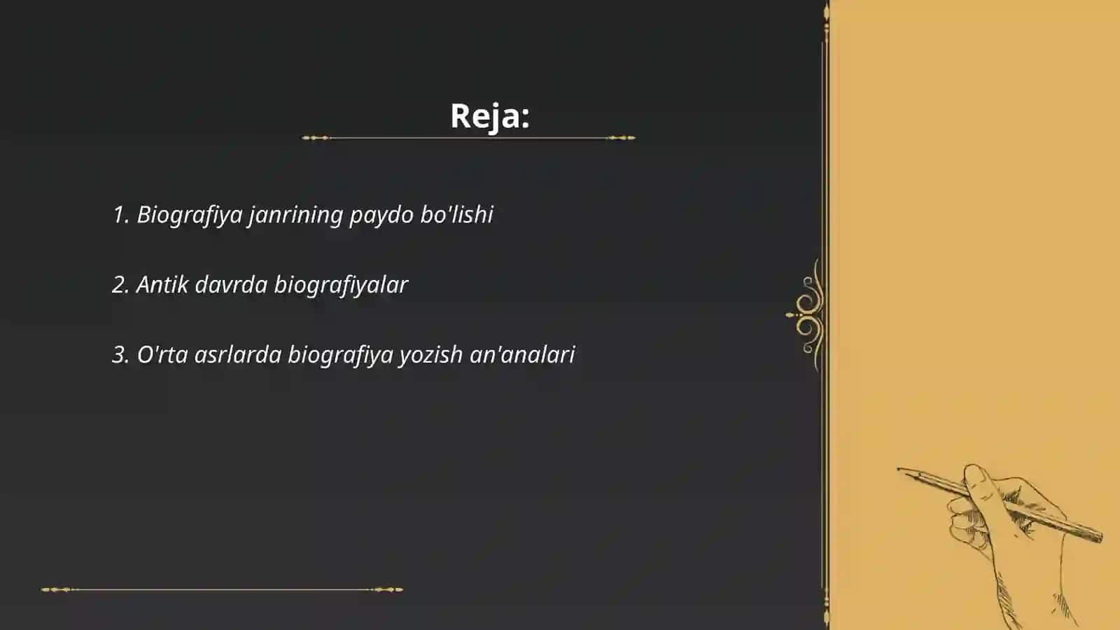 Xorijiy adabiyotlarda biografiyalarning rivojlanish tarixi 2
